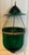 Large Antique 19th Century American Federal Emerald Green Blown Glass Bell Jar Hall Lantern With Witch's Hat Smoke Shade For Sale - Image 11 of 11