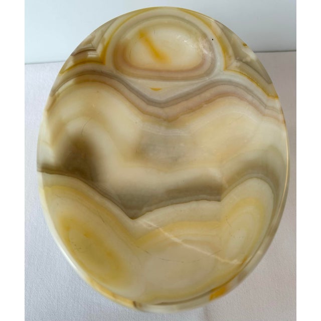 Stone Mid 20th Century Onyx Pedestal Bowl For Sale - Image 7 of 8