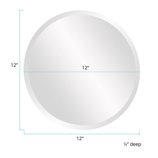 Glass Round Mirror For Sale - Image 7 of 8