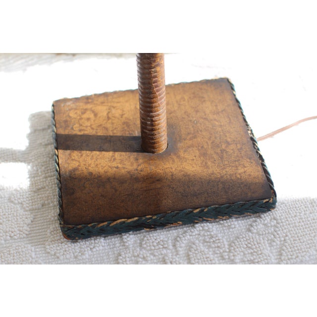 Early 20th Century Early 20th Century Wicker Lamp With Matching Shade For Sale - Image 5 of 10
