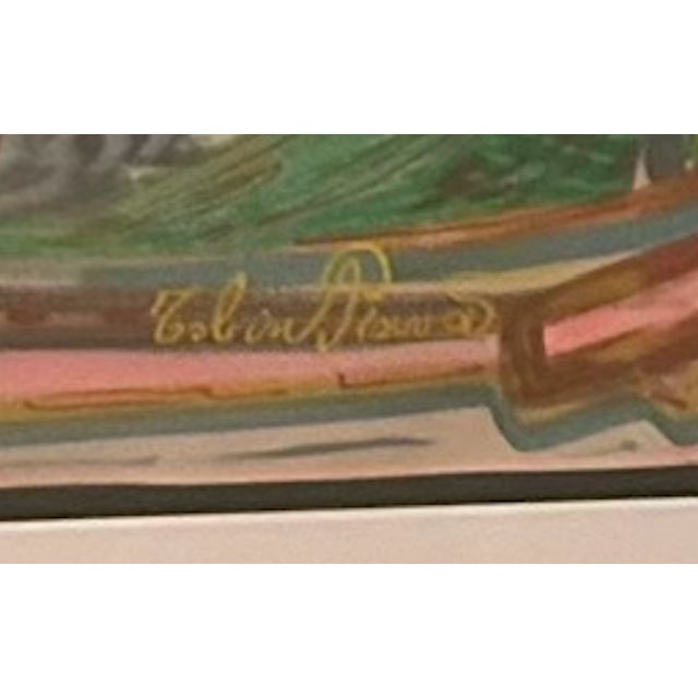 A vibrant and intellectually engaging architectural abstraction by Italian Jewish artist Tobia Raba, signed lower right....