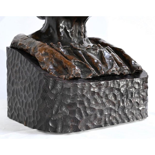 G.Demée, Large Bust of Breton, Late 1800s, Bronze For Sale - Image 9 of 18