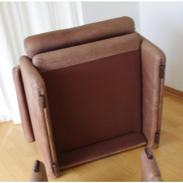 Coronado Lounge Chair in Brown Leather by Tobia and Afra Scarpa for B&B Italia / C&B Italia, 1960s For Sale - Image 11 of 12