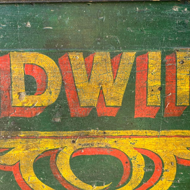 19th Century Hand Painted Folk Art Sign Fragment “Edwin” For Sale In New York - Image 6 of 7