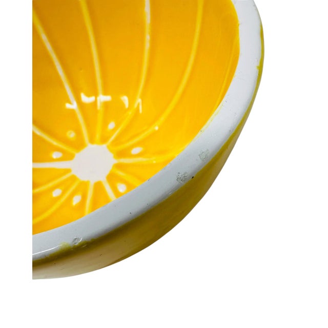 Mid 20th Century Knobler Japan Lemon Fruit Bowls 1960s Trompe L’Oeil Majolica | Realistic Citrus Art Pottery - a Pair For Sale - Image 11 of 13