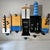 Metal Large Postmodern Wall Unit in Metal and Lacquered Plywood, 1980s For Sale - Image 7 of 13