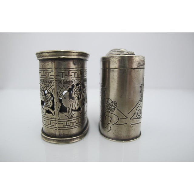 Metal Chinese Silver Figural Opium Snuff Box With Inner Secret Erotic Scene For Sale - Image 7 of 11