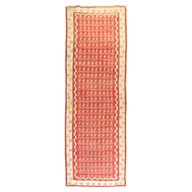 Zabihi Collection Antique Turkish Ghiordes Runner - 3'6" x 11'6" For Sale - Image 9 of 18