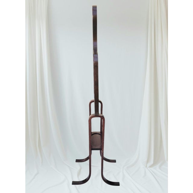 Vintage Andropormorphic Figurative Silhouette Bent Woodined Men's Valet Coat Stand For Sale In West Palm - Image 6 of 13
