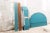 Blue Art Deco French Headboard, 1920s For Sale - Image 8 of 8