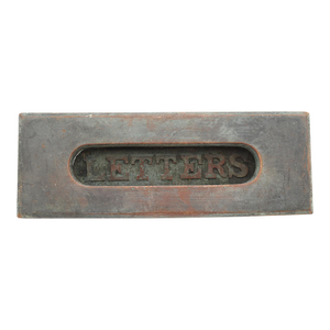 Vintage 7 In. Bronze Spring Loaded Mail Slot