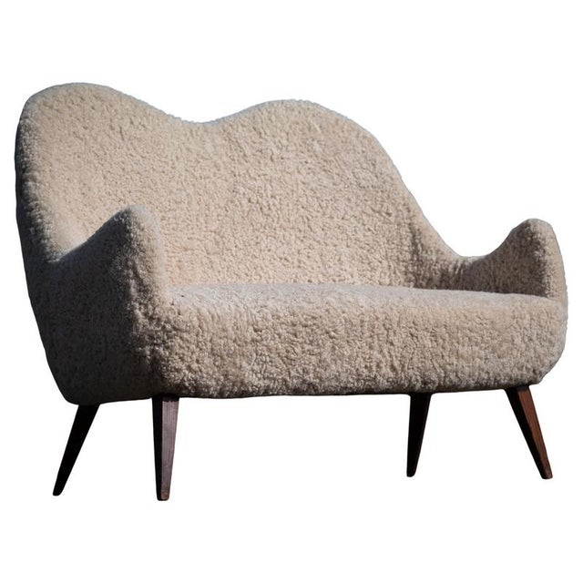 Textile Swedish Modern 2-Seater Sofa, 1950s For Sale - Image 7 of 7