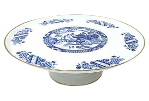 Chinoiserie Limoges Porcelain Cake Plate