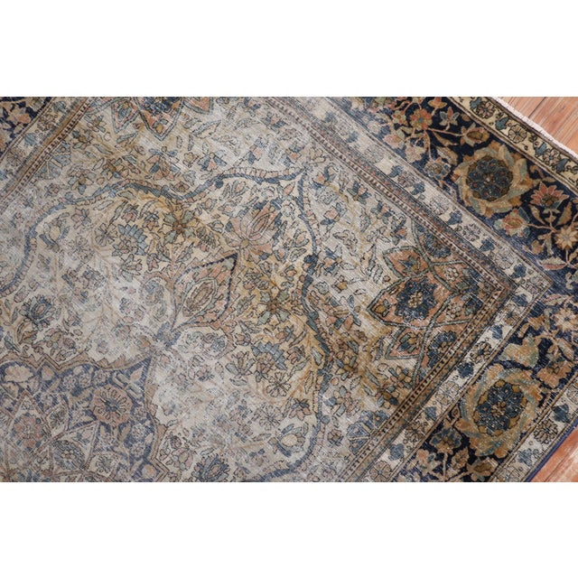 19th Century Antique Mohtasham Kashan Rug - 4'3" x 6'10" For Sale In New York - Image 6 of 11