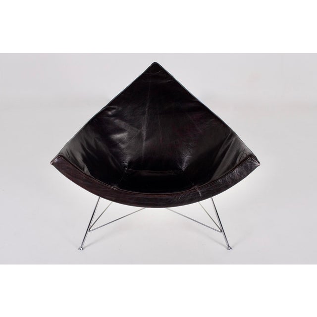Coconut Armchair in Black Leather by George Nelson for Herman Miller, 1960s For Sale - Image 6 of 13