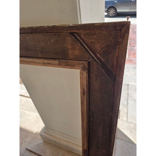 1920s Antique Wood Frame With Carved Gesso Details and Painted Finish For Sale - Image 5 of 18