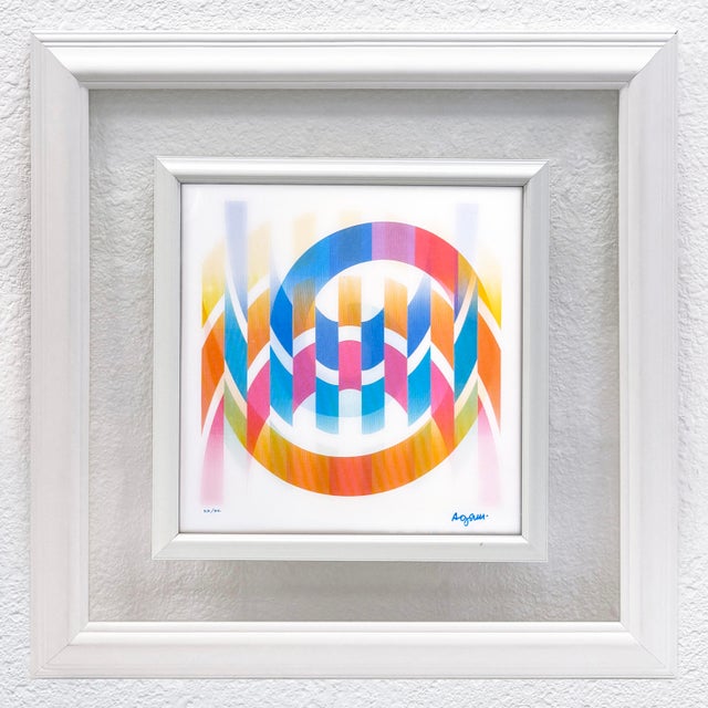 Agamograph (3D lenticular). Hand signed lower right by Yaacov Agam. Hand numbered XX/XC lower left Custom framed as...