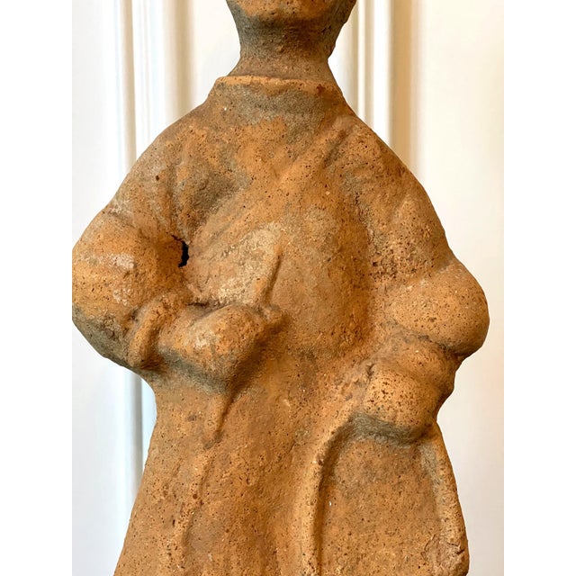 Chinese Terracotta Statue Tomb Figure East Han Dynasty For Sale - Image 15 of 15