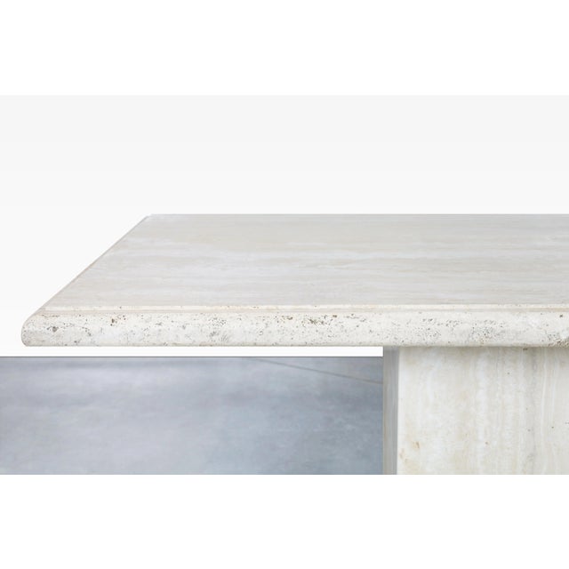 Mid-Century Modern Monumental Italian Travertine Dining Table by Stone International, 1970s For Sale - Image 3 of 12
