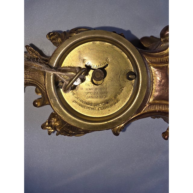 French French Style Clock With Gold Finish For Sale - Image 3 of 5