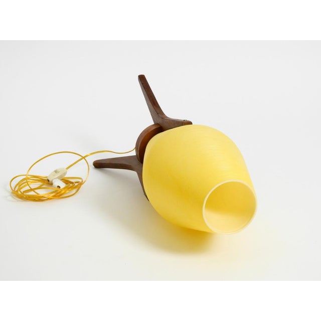 Mid-Century Modern Tripod Wooden Table Lamp with Plastic Shade by Regina Leuchtvase, 1950s For Sale - Image 12 of 18
