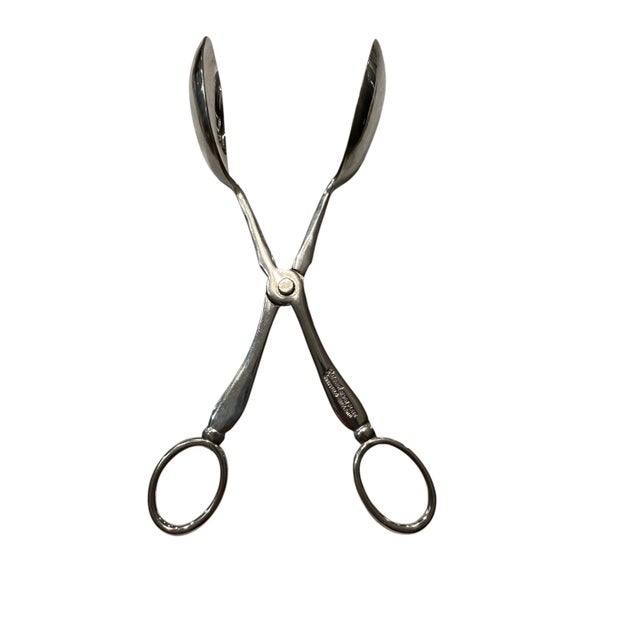 Sheffield Silver Co. Vintage Raimond Sheffield England Silver Plate Serving Tongs For Sale - Image 4 of 10