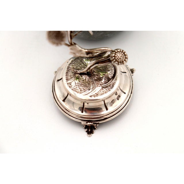 Embossed Silver Toothpick Holder with Chalice For Sale - Image 3 of 6