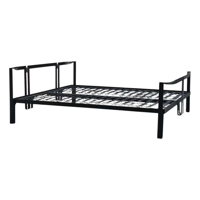 Black Vanessa Double Bed by Tobia Scarpa for Gavina, Italy, 1970s For Sale
