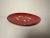 Red Vintage Organic Modern Red Enamel Copper Backed Decorative Plate For Sale - Image 8 of 10