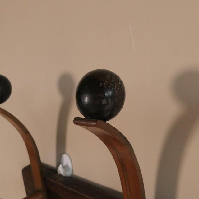 Sculptural Coat Hooks in Beech and Walnut For Sale - Image 4 of 10