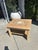 Vintage Wood Side Table With Inset Stone Top and Lower Shelf For Sale - Image 17 of 17
