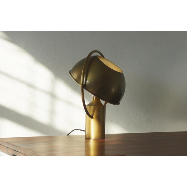 Brass Table Lamp from Florian Schulz, 1970s For Sale - Image 4 of 9