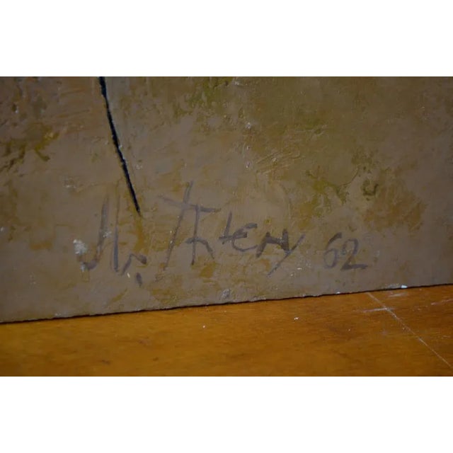 1960s J.b. Thiery, Abstract Painting, 1962, Oil on Wood Panel For Sale - Image 5 of 6