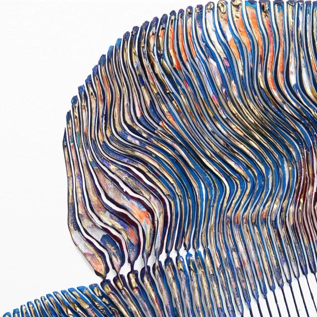 Canadian artist Virginie Schroeder uses thick textural, playful lines, and other geometric forms to create works with...