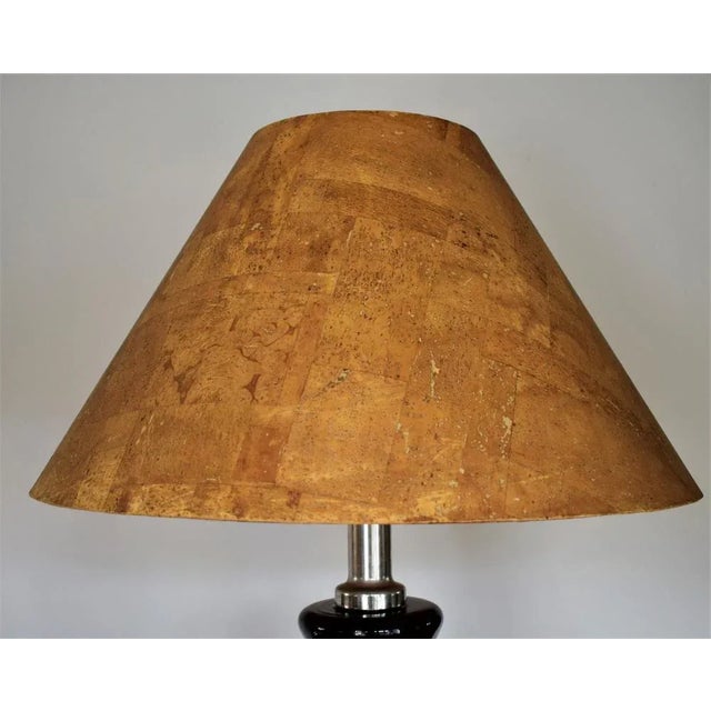 1960s Large Floor Lamp Made of Glass and Cork by Ingo Bricklayer for Design, 1960s For Sale - Image 5 of 8