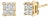 14K Yellow Gold 1/2 Cttw Invisible Set Princess Diamond Composite Square Stud Earring (K-L Color, SI1-SI2 Clarity) For Sale