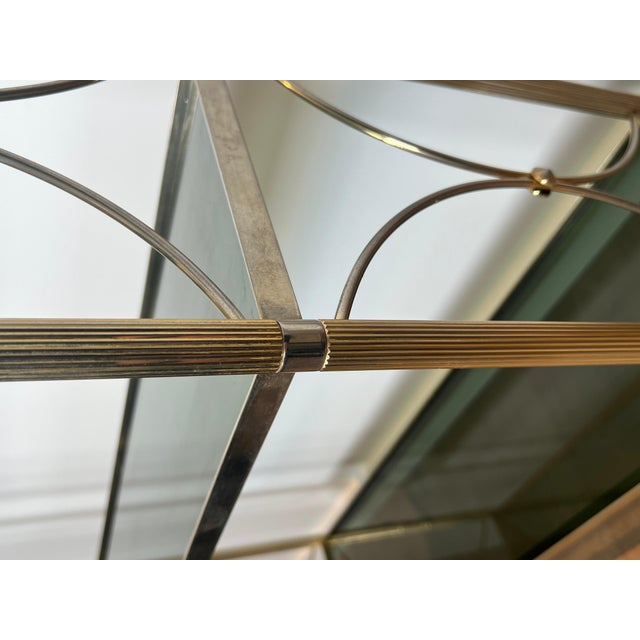 1940s Neoclassical silver metal shelves in the style of Maison Jansen For Sale - Image 9 of 12