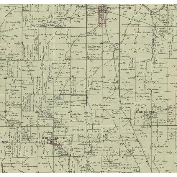 Antique Map of Gratis Ohio by Titus, 1871 For Sale - Image 4 of 5
