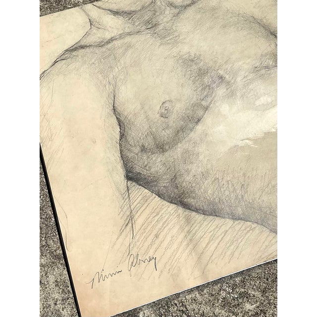 Vintage Original Nude Male Sketch For Sale - Image 4 of 12