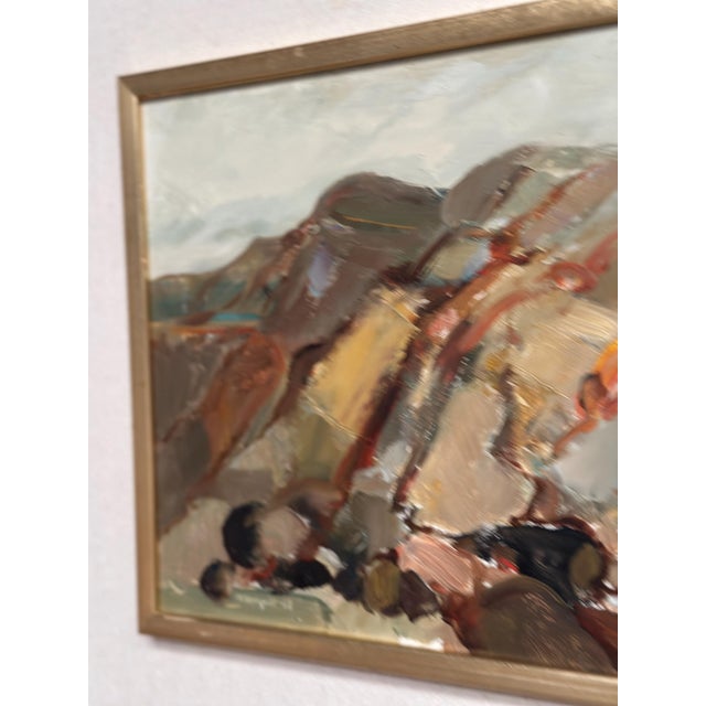 1960s S.E. Hellqvist, Landscape Composition, 1968, Oil Painting on Board Formation, Framed For Sale - Image 5 of 15