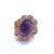 Bochic “Capri” Amethyst & Topaz Cocktail Ring Set In 18K Gold & Silver For Sale - Image 9 of 10