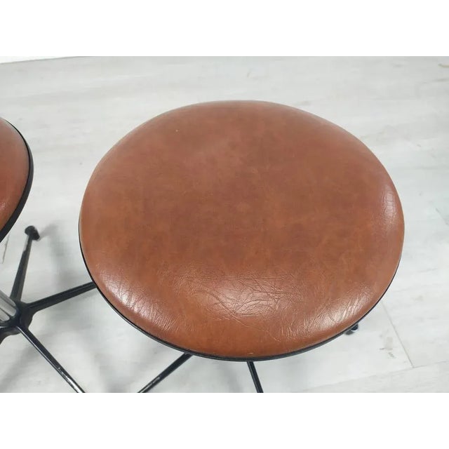 Metal Set of Vintage Adjustable Stools For Sale - Image 7 of 16