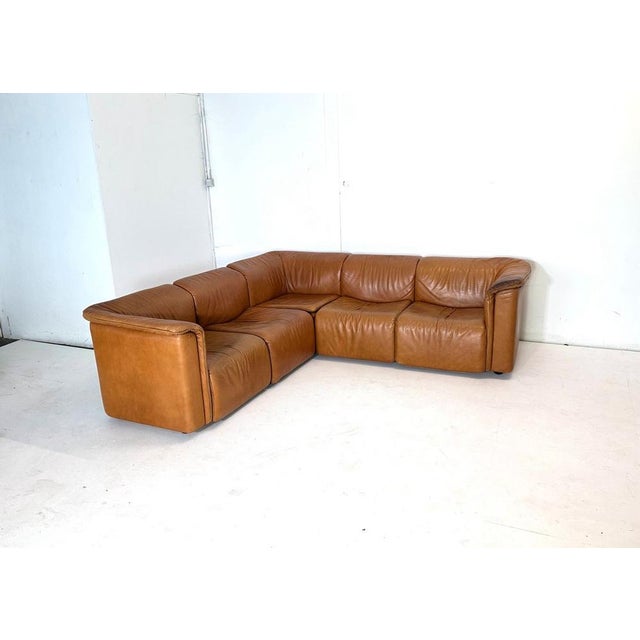 Mid-Century Modern Modular Leather Sofa from Wittmann, Set of 5 For Sale - Image 3 of 17