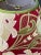A lampshade made from a 19th century French printed cotton. Measurements: top 5” bottom 14” side8”