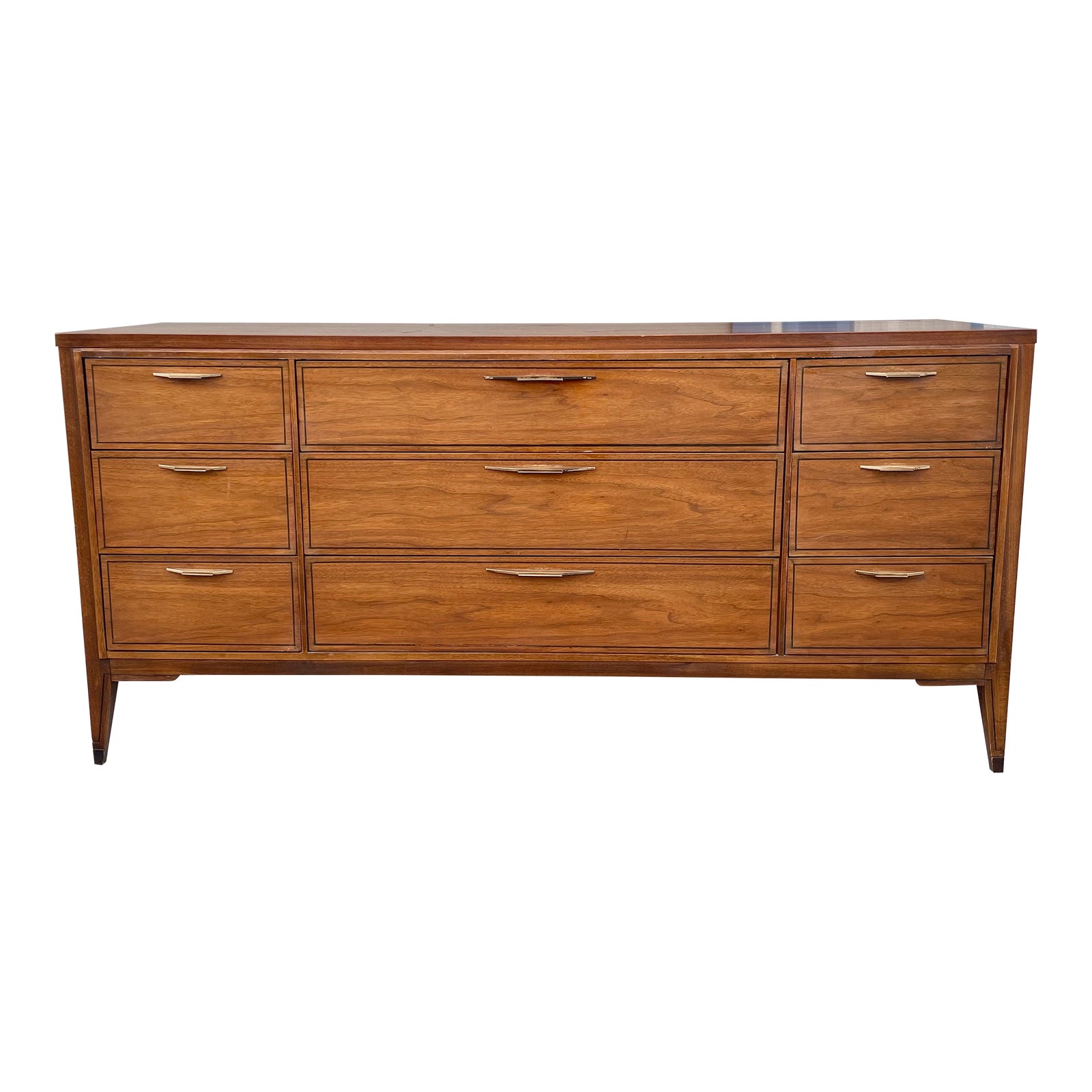 1960s Vintage Walnut Dresser by Kent Coffey Tempo Chairish