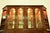Brown Thomasville Georgian Carved Cherry Wood Lighted Breakfront Bookcase or Display Cabinet For Sale - Image 8 of 13