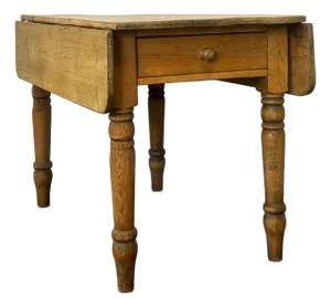 19th Century English Pine Drop Leaf Table