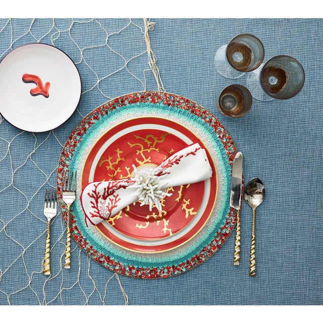 Kim Seybert Amalfi Beaded Placemats in White Set of 4 Chairish