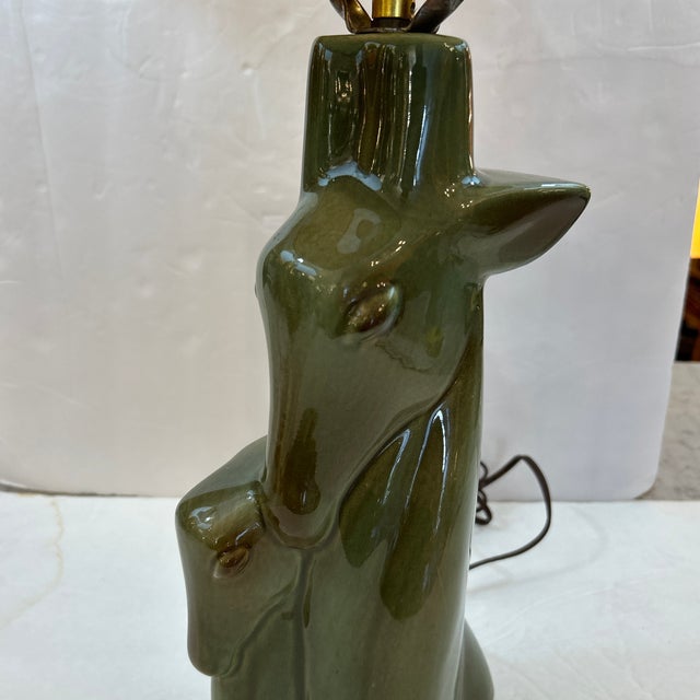 1950s 1950s Ceramic Equestrian Lamp With Parchment Shade For Sale - Image 5 of 12
