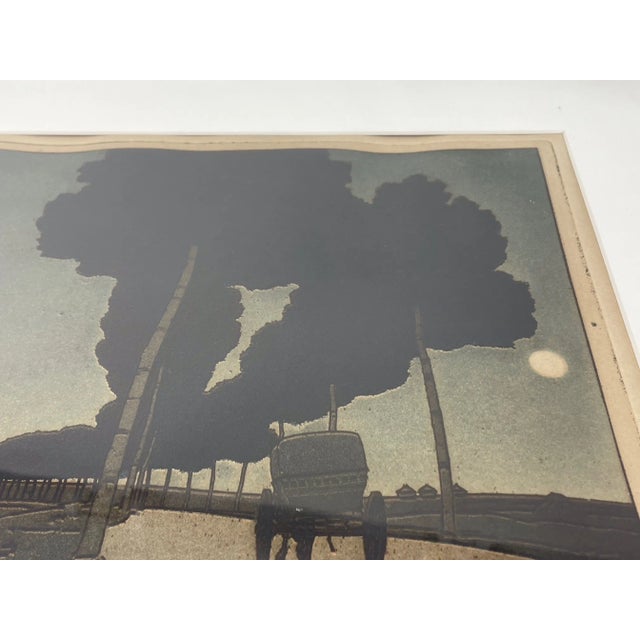 Black Signed Bernard Boutet De Monvel "La Carriole" 1912 Art Deco Etching Early #50/200 For Sale - Image 8 of 12